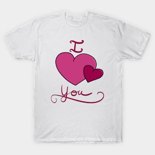 I love you double hearts T-Shirt